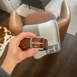 Mens Brown Leather Allen Edmonds Belt- Size 34